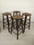 Brutalist Stools in Wood and Straw, 1950s, Set of 4 For Sale - Image 15 of 15