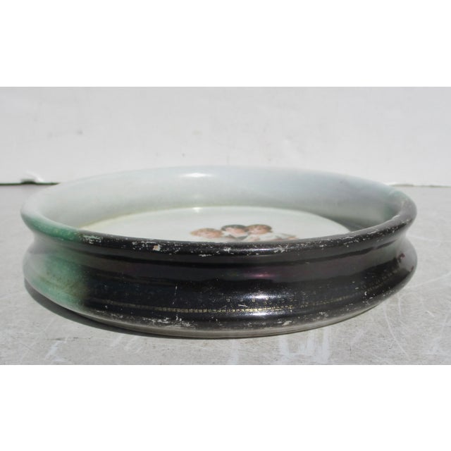 Green German Porcelain Childs Dish "Judgement of Paris " For Sale - Image 8 of 9