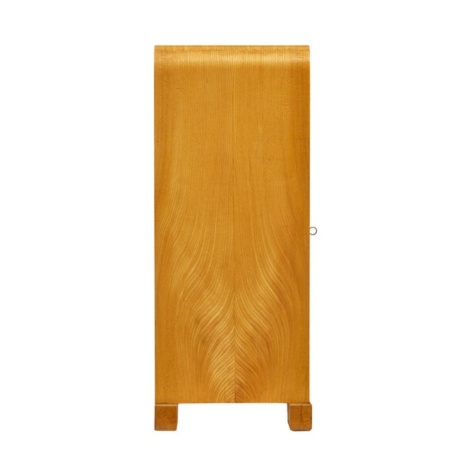 Wood Mid-Century Scandinavian Elm Low Open Bookcase Sideboard, 1950s For Sale - Image 7 of 9