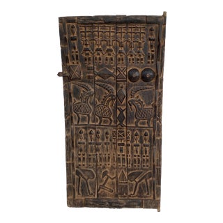 Large Dogon Wood Door Mali African For Sale