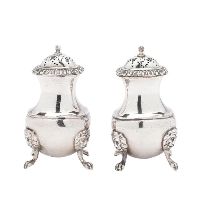 Metal Pair of Ellis-Barker Georgian Revival Silverplate Pear-Shaped Pepper Castors, C. 1912 For Sale - Image 7 of 10