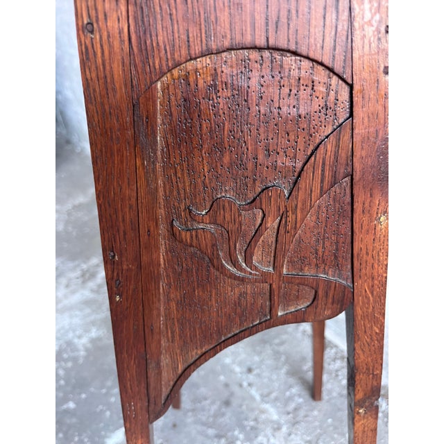 Art Nouveau Carved Wooden Plant Stand, 1910 For Sale - Image 9 of 11
