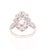 2.76 Carat Purple Sapphire Diamond 18 Karat White Gold Ring, Size 7 For Sale - Image 4 of 5
