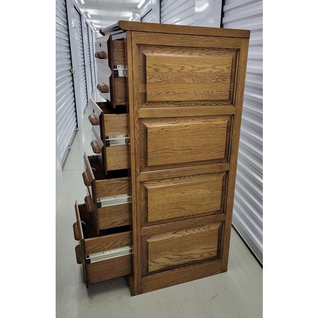 Solid Oak 4 Drawer Legal Size File Chairish