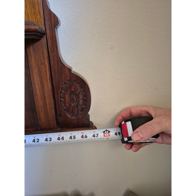 Early 20th Century Early 20th Century Wall-Mounted Wooden Console Mirror For Sale - Image 5 of 7