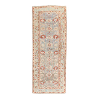 Antique Zabihi Collection Persian Malayer Blue Runner - 3'4" x 8'8" For Sale