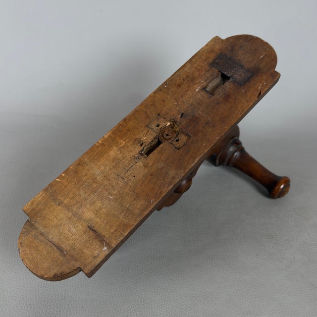 Brown Vintage Carved Turned Wooden Wall Coat Rack, 1960s For Sale - Image 8 of 11