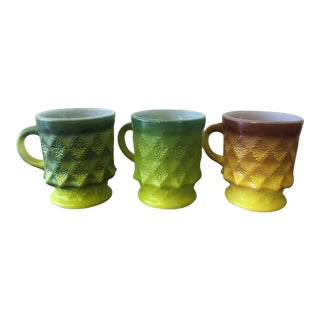 1960's Fire King Kimberly Mugs - Set of 3 For Sale