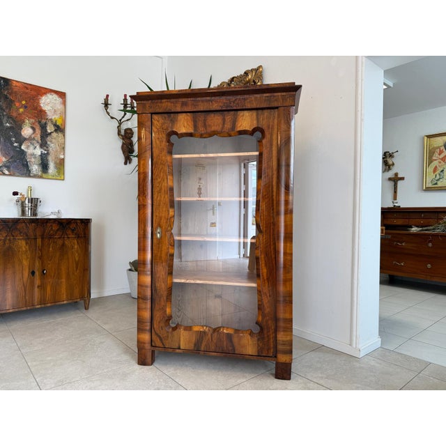 Antique Biedermeier Display Cabinet For Sale - Image 5 of 15