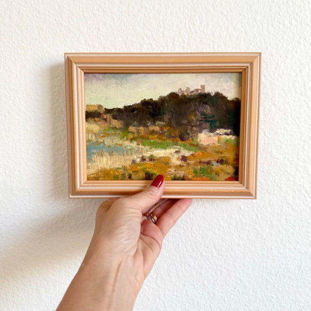 American Small Oil Framed Plein Painting by California Artist Chella Gonsalves For Sale - Image 3 of 4