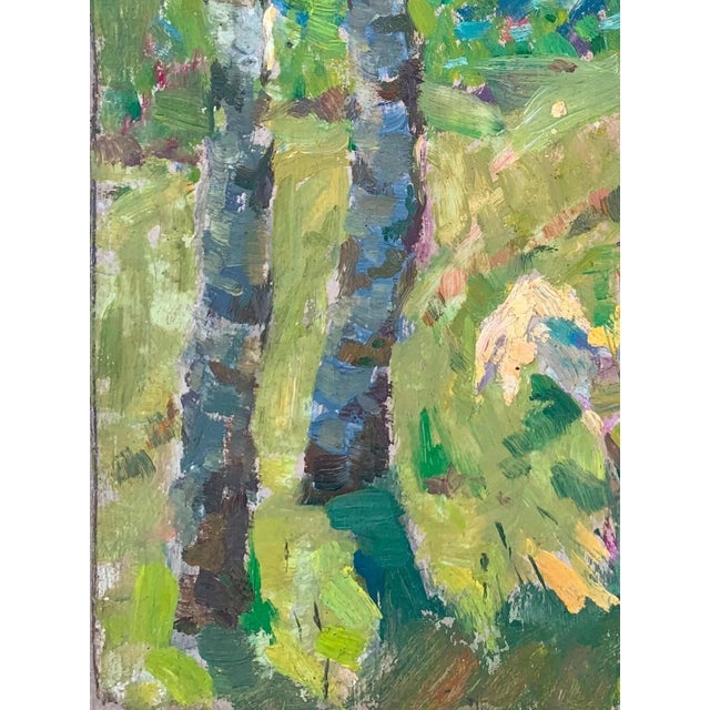 1960s Vintage Ukrainian Impressionist Oil Painting, Rural Landscape, 1963 30-22 For Sale - Image 5 of 6