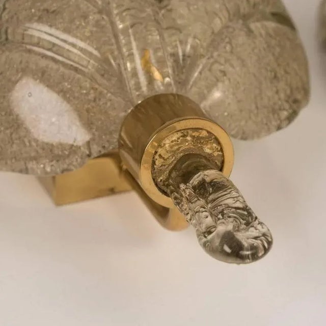 1960s Large Golden Murano Glass Wall Sconces from Barovier & Toso, Italy, 1960s, Set of 2 For Sale - Image 5 of 9