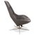 Boston Leather Armchair with Ottoman in Grey Brown Taupe Estoril Semi Aniline Leather 0959 with Manual Swivel and Rocking Function from Boconcept For Sale - Image 12 of 18