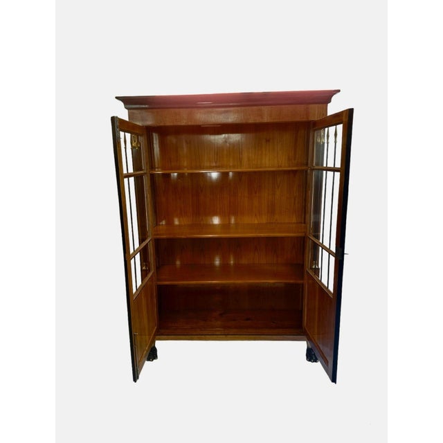 Tan Empire Showcase in Cherry Tree, 1800s For Sale - Image 8 of 11