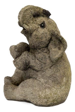 Composite Stone Elephant Garden Statue, England Late 20th C.