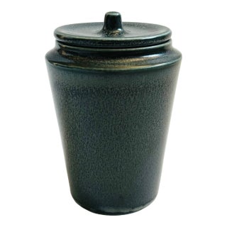 Tapered Japanese Pottery Container For Sale