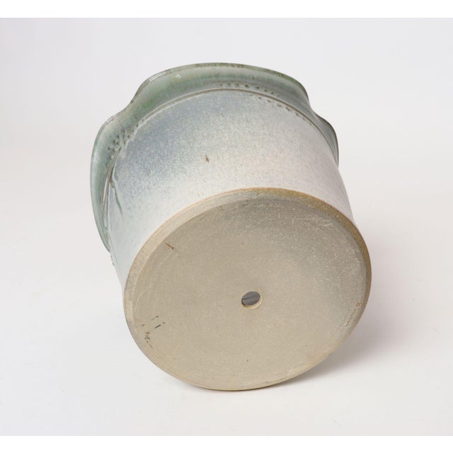 Green Vintage Green Matte Glaze Botanical Ceramic Planter With Plate by Deanna Nichols For Sale - Image 8 of 18
