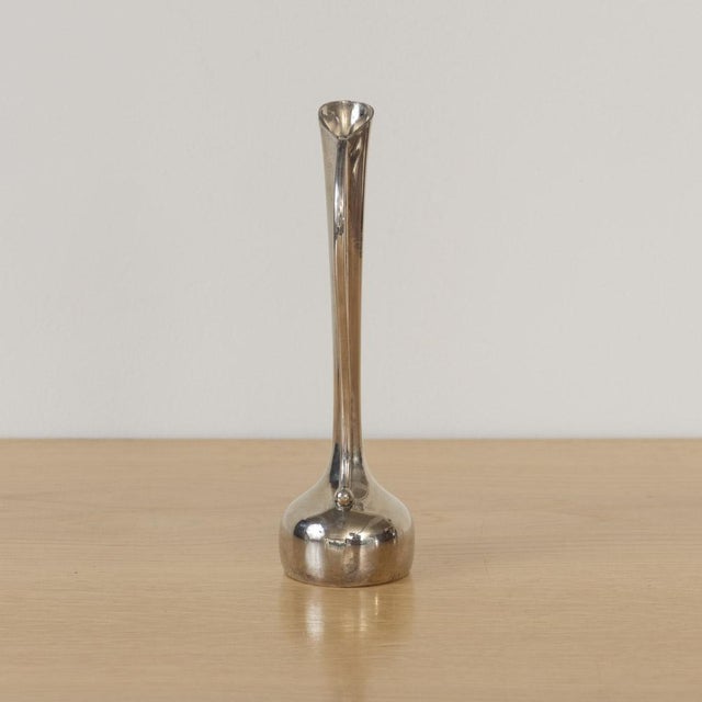 Metal 1930s French Silver Bud Vase For Sale - Image 7 of 10