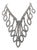 Vintage 1980s Signed Alexis Kirk Rhodium Plated Clear Rhinestone Bib Necklace For Sale