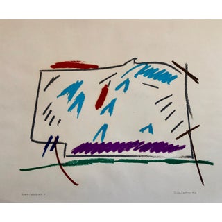 David Kimball Anderson, David Kimball Anderson Large Oil Stick Pastel Abstract Flowers Drawing, 1974 For Sale