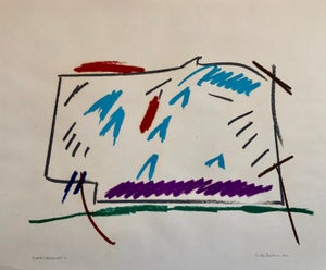 David Kimball Anderson, David Kimball Anderson Large Oil Stick Pastel Abstract Flowers Drawing, 1974