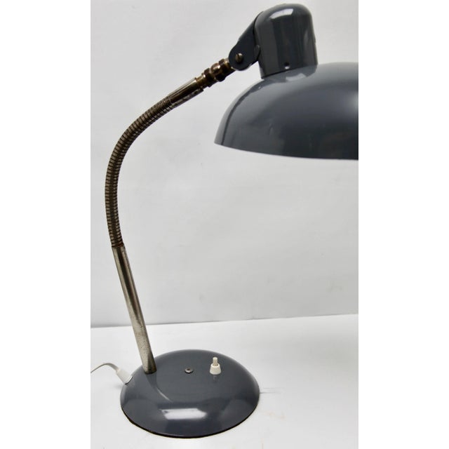Gray Adjustable Desk or Side Table Lamp from SIS, 1950s For Sale - Image 3 of 11