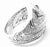 Contemporary Cartier 18k White Gold Diamond Waves Large Ring, size 8.25 For Sale - Image 3 of 9
