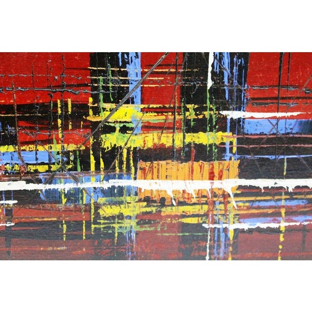 Skyline Acrylic Painting, 1970s For Sale - Image 6 of 13