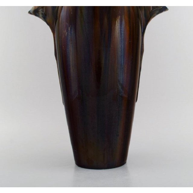 Ceramic Large Vase in Glazed Ceramics by Clément Massier, France, 1890s For Sale - Image 7 of 9