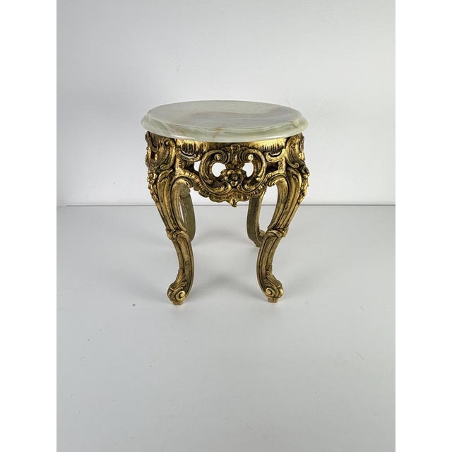 Small Side Table with Onyx Top, 1960s For Sale - Image 9 of 11