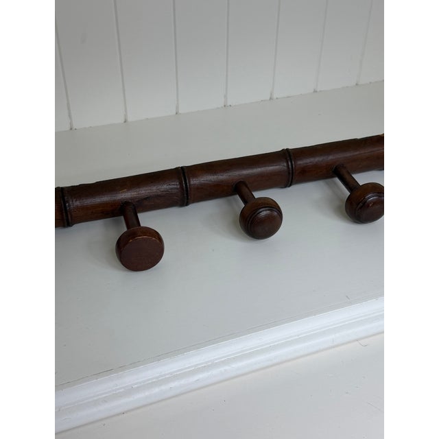 Antique Faux Bamboo Five Peg Coat Rack, Circa 1900 For Sale In New York - Image 6 of 12