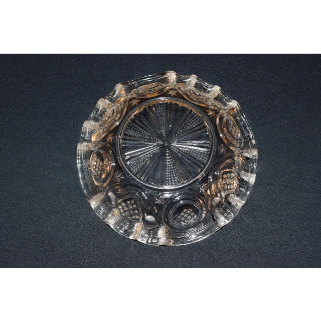 1900 - 1909 Eapg Fluted Rim Pressed Glass Bowl For Sale - Image 5 of 7
