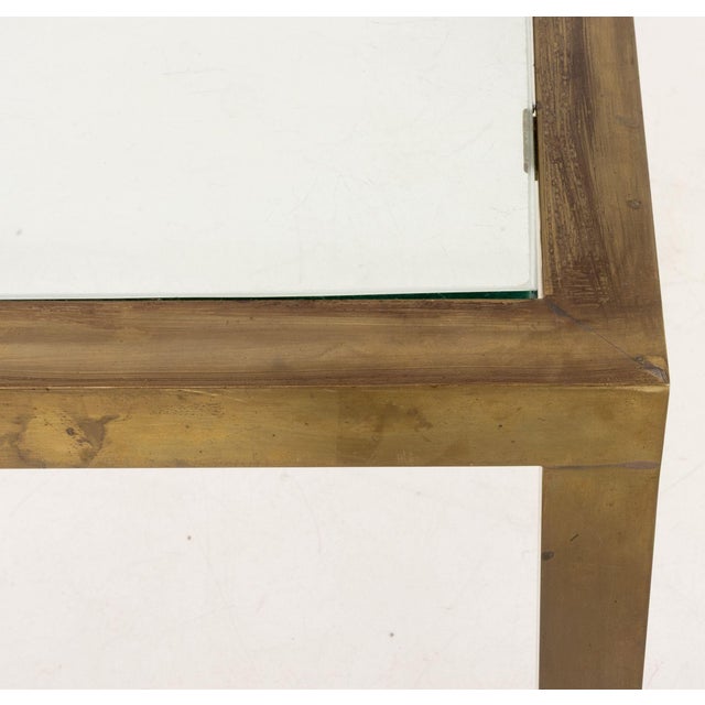 Late 20th Century Modern Glass Top Brass Dining Table For Sale - Image 4 of 7