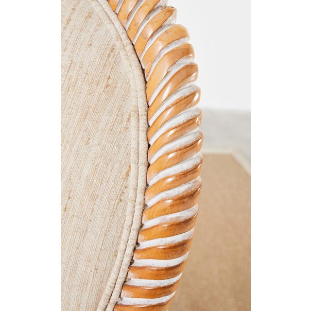 Set of Six Faux Rope Cerused Dining Chairs by Casa Stradivari For Sale - Image 9 of 13