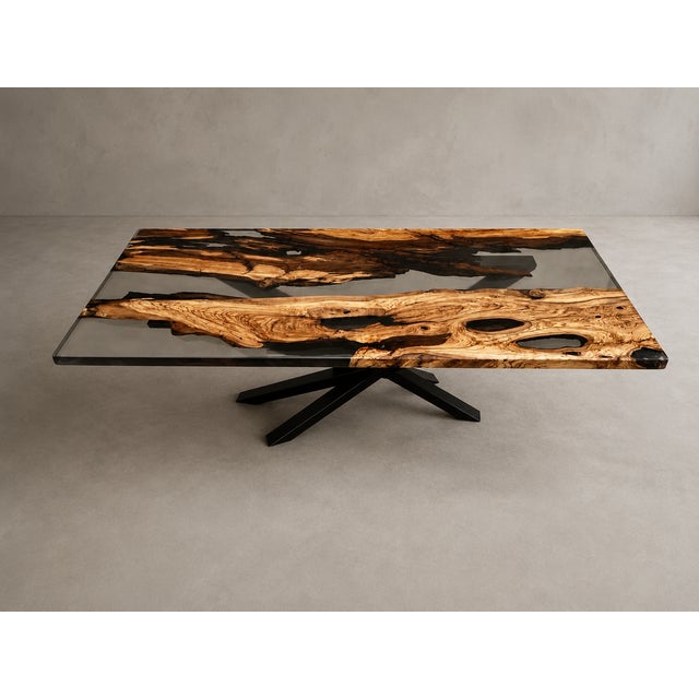 Not Yet Made - Made To Order Resin and Lecce Olive Wood Table by Andrea Toffanin for Hood For Sale - Image 5 of 5