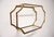 Gold Set of 3 Gold Metal & Glass Floating Wall Display Shelves For Sale - Image 8 of 8