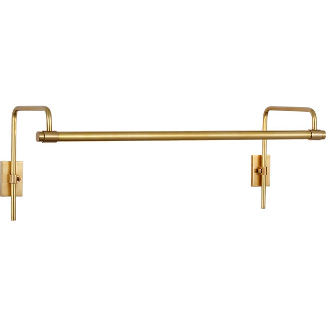 Metal Thomas O'Brien for Visual Comfort Signature Kidd 24" Frame Mount Picture Light in Hand-Rubbed Antique Brass For Sale - Image 7 of 13