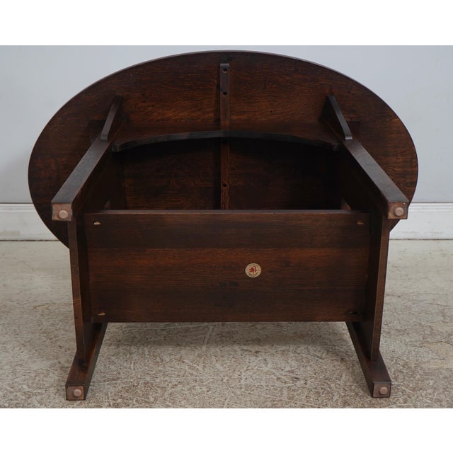 Stickley Oak Mission Oak Limbert Library Table For Sale - Image 14 of 15