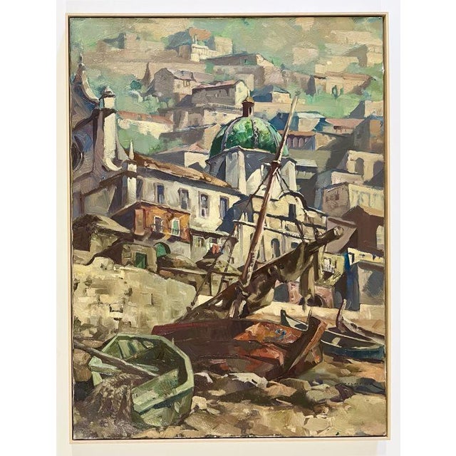 Alfred Richter, Positano, 1960, Oil Painting on Canvas, Framed For Sale - Image 10 of 10