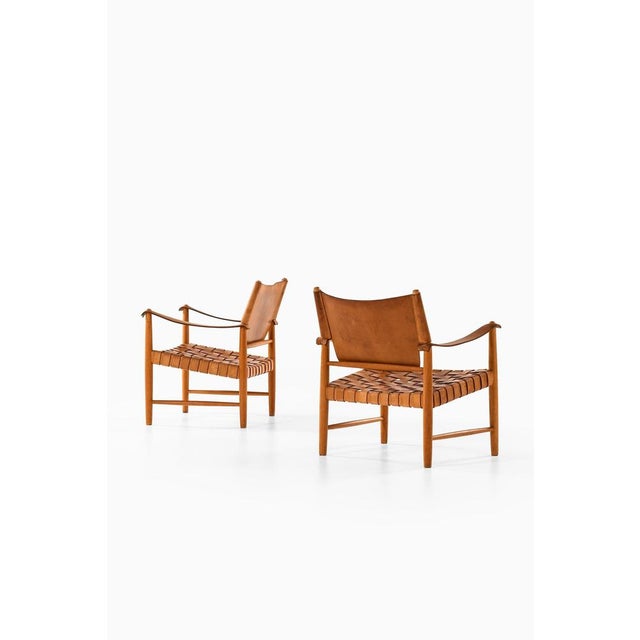 Easy Chairs in Beech Wood, 1950s, Set of 2 For Sale - Image 11 of 12