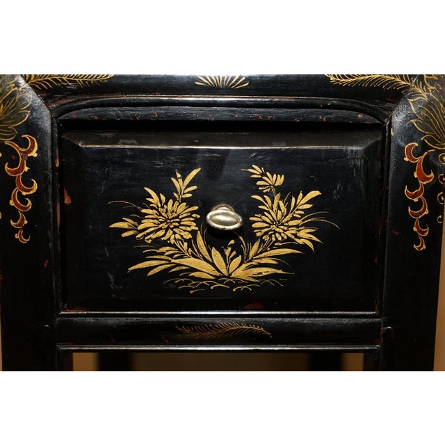 Antique Victorian Chinese Lacquered Side Table, 1880 For Sale - Image 9 of 18