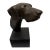 Late 20th Century Signed Milo (Miguel Lopez) Art Deco Bronze Weimaraner / Pointer Dog Bust Statue For Sale