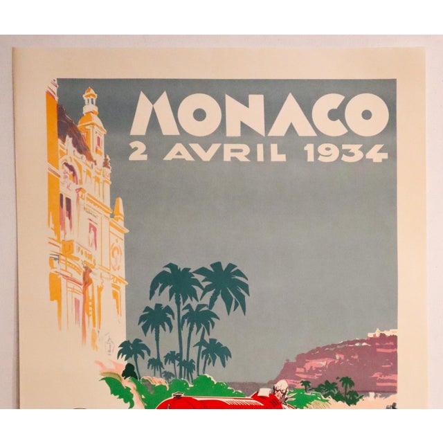 Art Deco 1934 (1983 Re-Issue), Monaco Grand Prix Poster - Geo. Ham For Sale - Image 3 of 3
