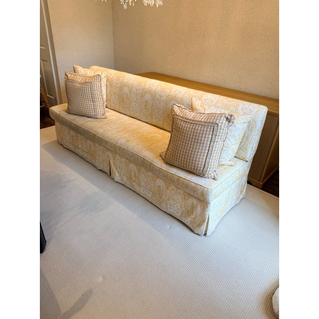 Custom Made Titley & Marr Toile Settee For Sale - Image 14 of 14