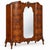 Baroque Venetian Hand-Carved Walnut & Burl Walnut Wardrobe with Mirror, 1910s For Sale - Image 13 of 13