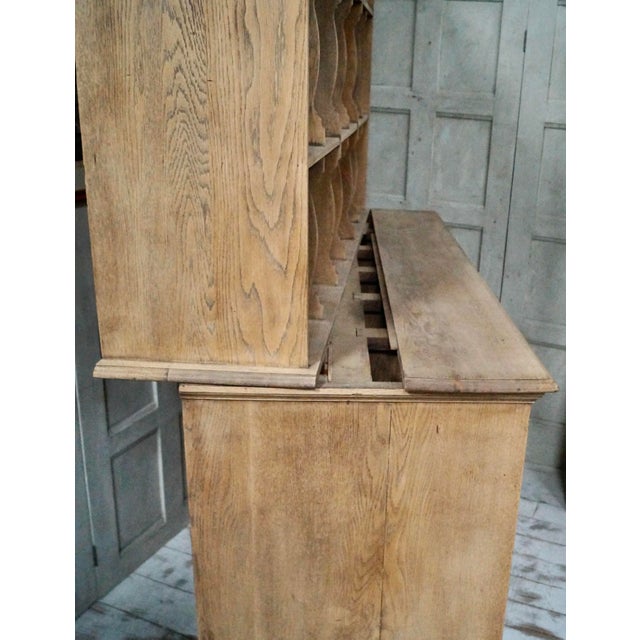 Victorain Country Kitchen Washed Oak Pigeon Hole Cabinet, 1880s For Sale - Image 3 of 13