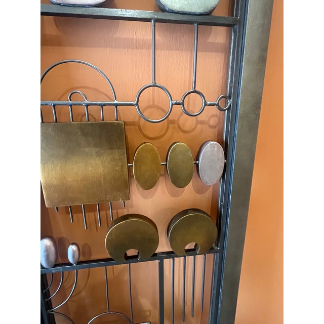 Stone Gray Mid Century Italian 3 Panel Screen For Sale - Image 8 of 10