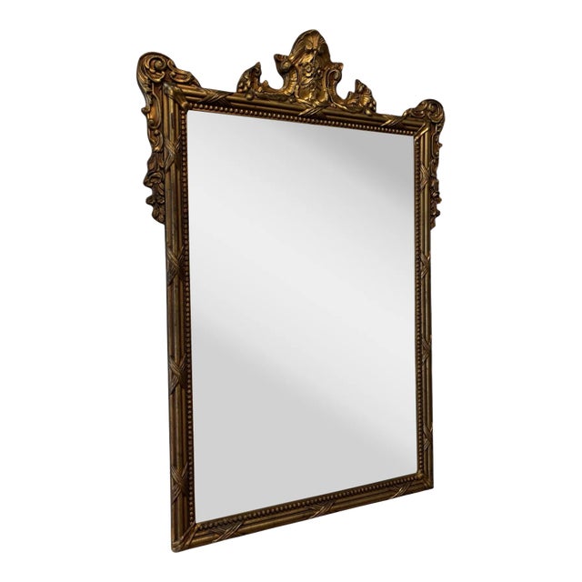Late 19th Century Rustic Gold Mirror For Sale