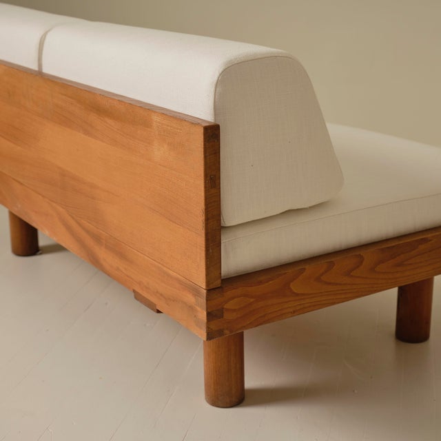 Wood Pierre Chapo "L09e" Two-Seater Sofas, a Pair, 1960s For Sale - Image 7 of 11