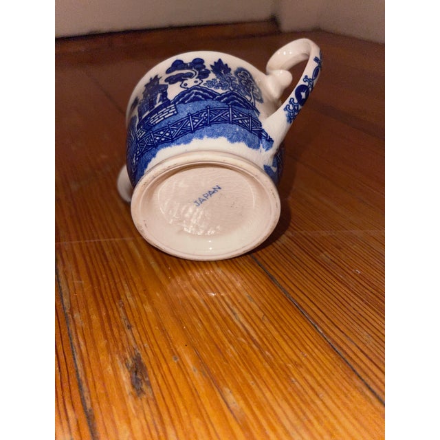 Early 20th Century Blue Willow Japan Coffee Pot, Creamer Jug and Sugar Set- 3 Pieces For Sale In Boston - Image 6 of 10